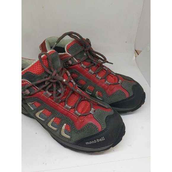 Mont.Bell Gore Tex Hiking Boots Shoes Red/ Gray Size KOR 250 - Picture 3 of 9